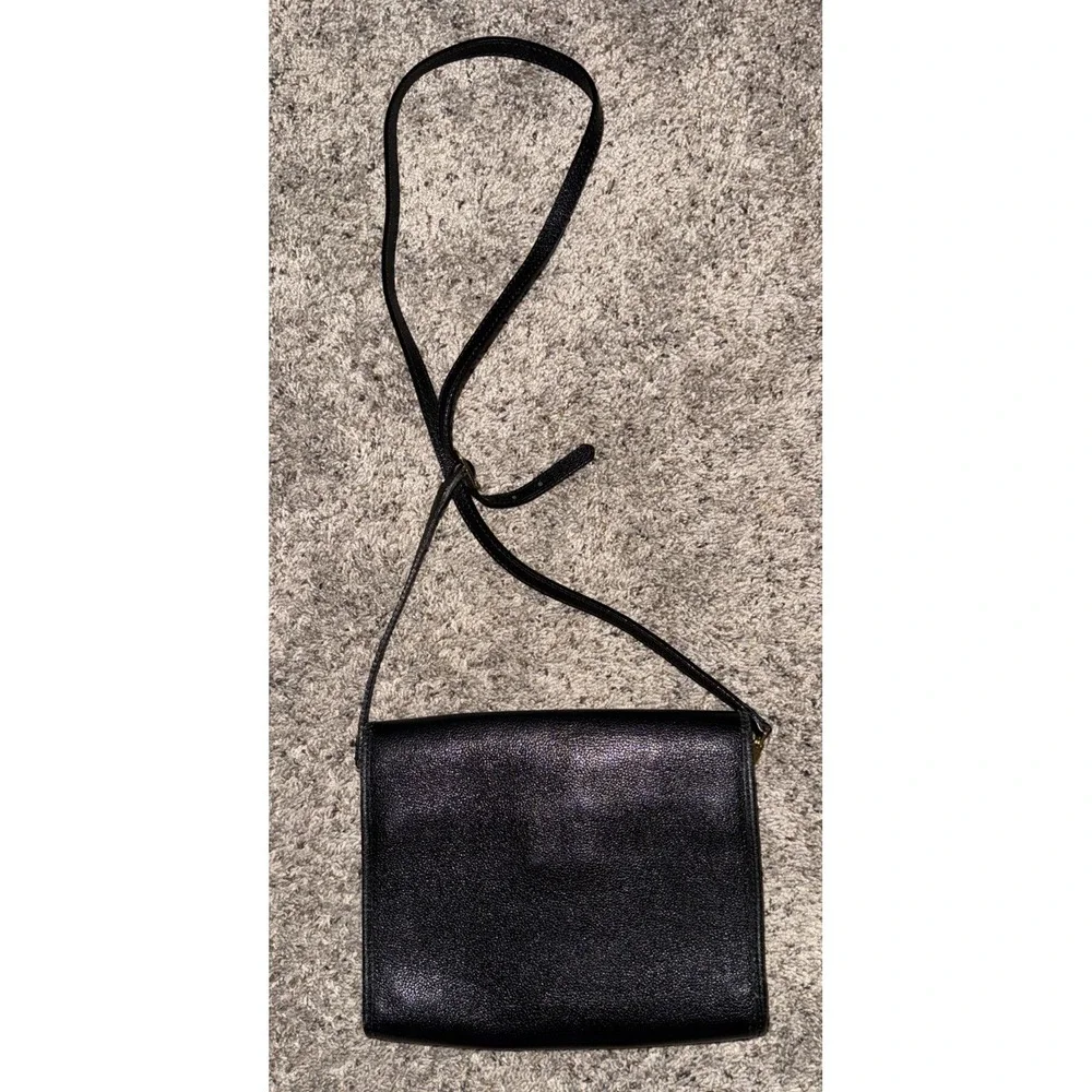 Vintage‎ Francois Marot Paris Leather Clutch / Shoulder Bag envelope style black